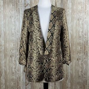 Ellison Brand Blazer Jacket Snakeskin Print